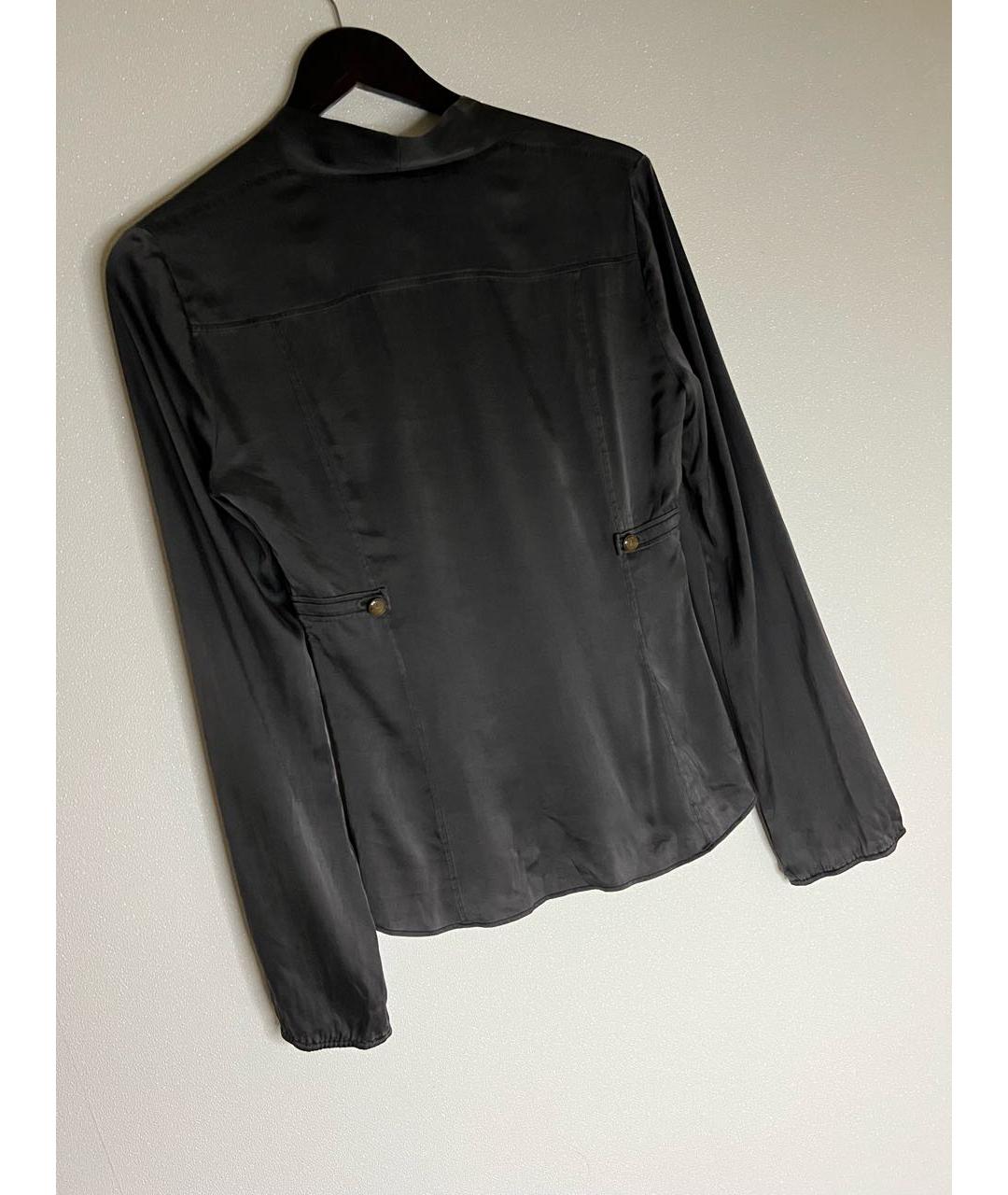 GUCCI Серая шелковая блузы, фото 3