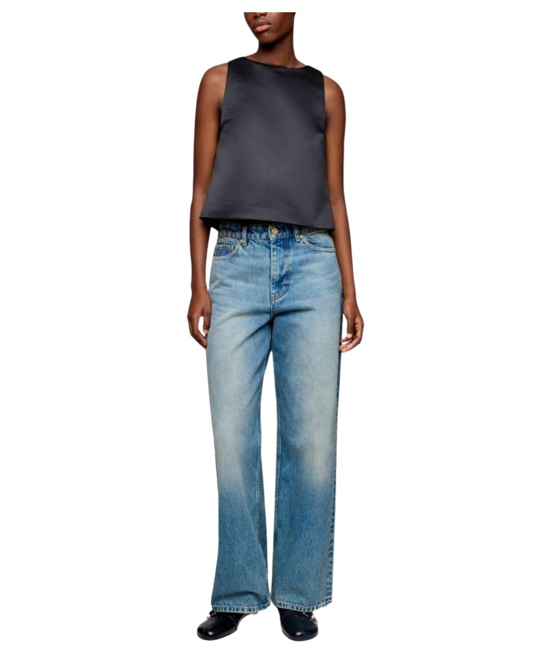 GANNI Черная полиэстеровая майка, фото 3