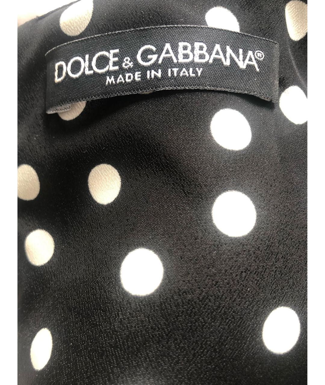 DOLCE&GABBANA Черное хлопковое повседневное платье, фото 3