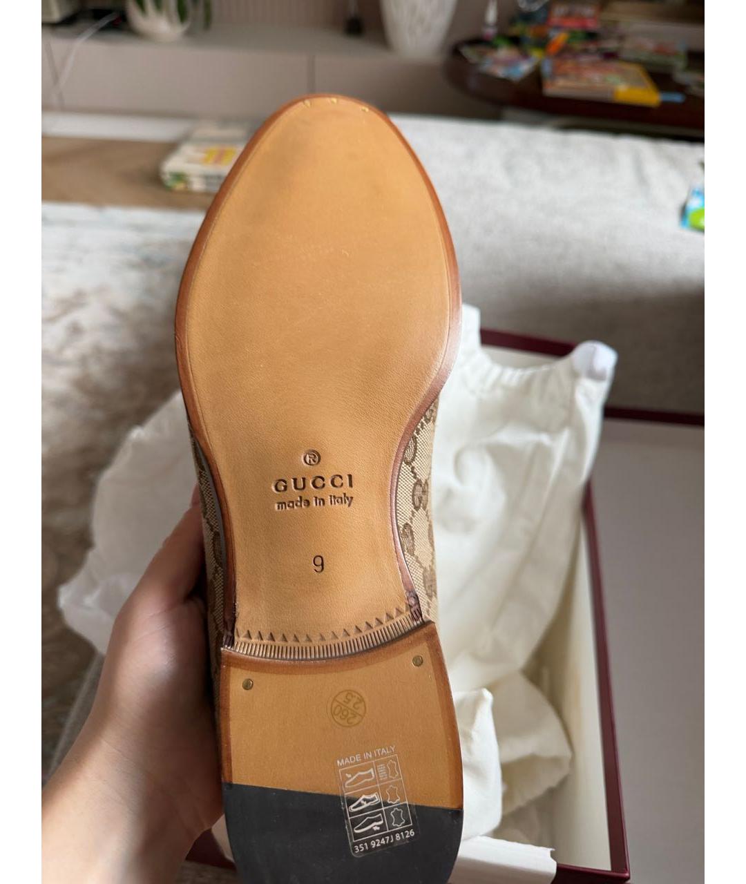 GUCCI Коричневые лоферы, фото 4