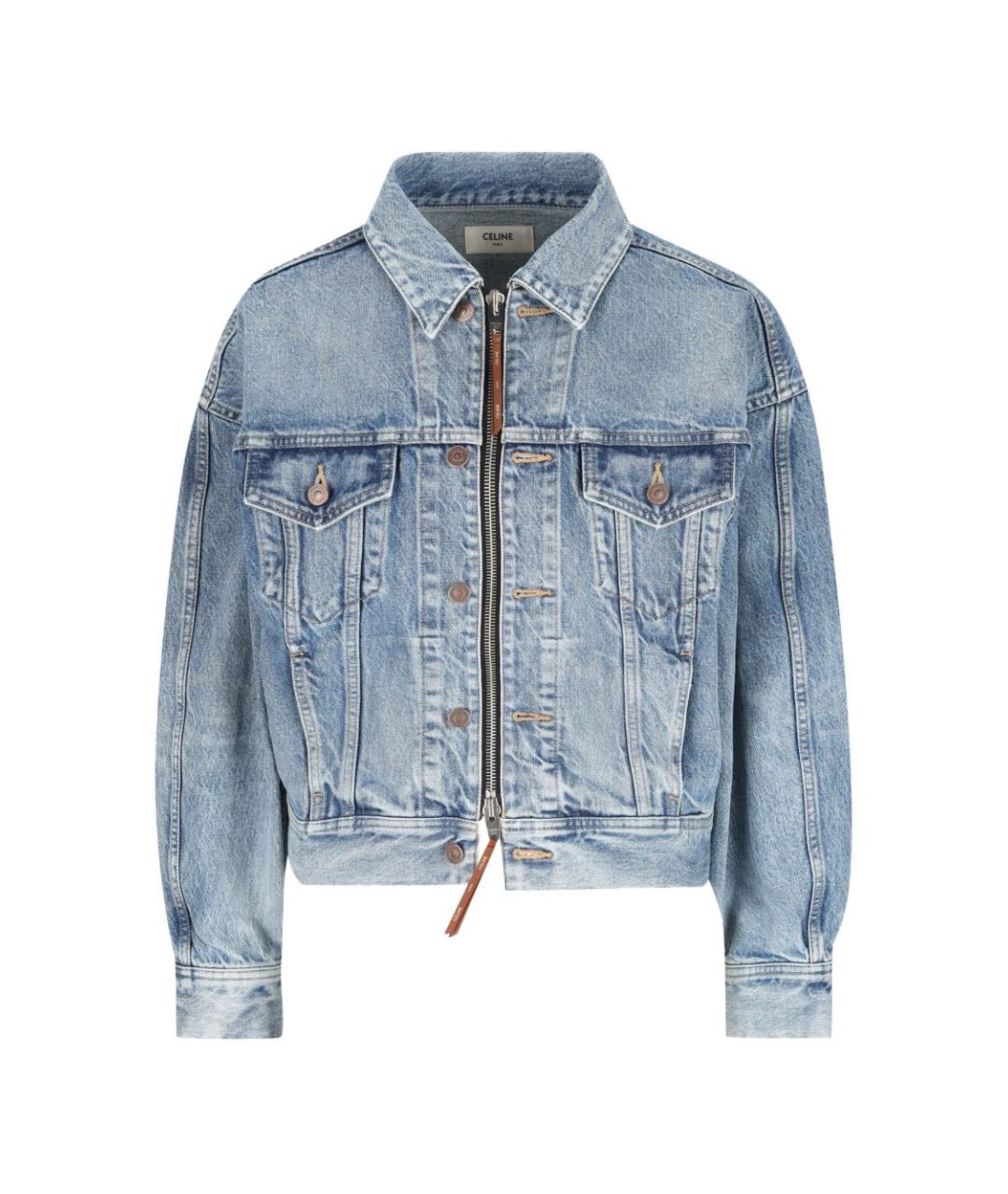 CELINE Синяя хлопковая куртка, фото 1