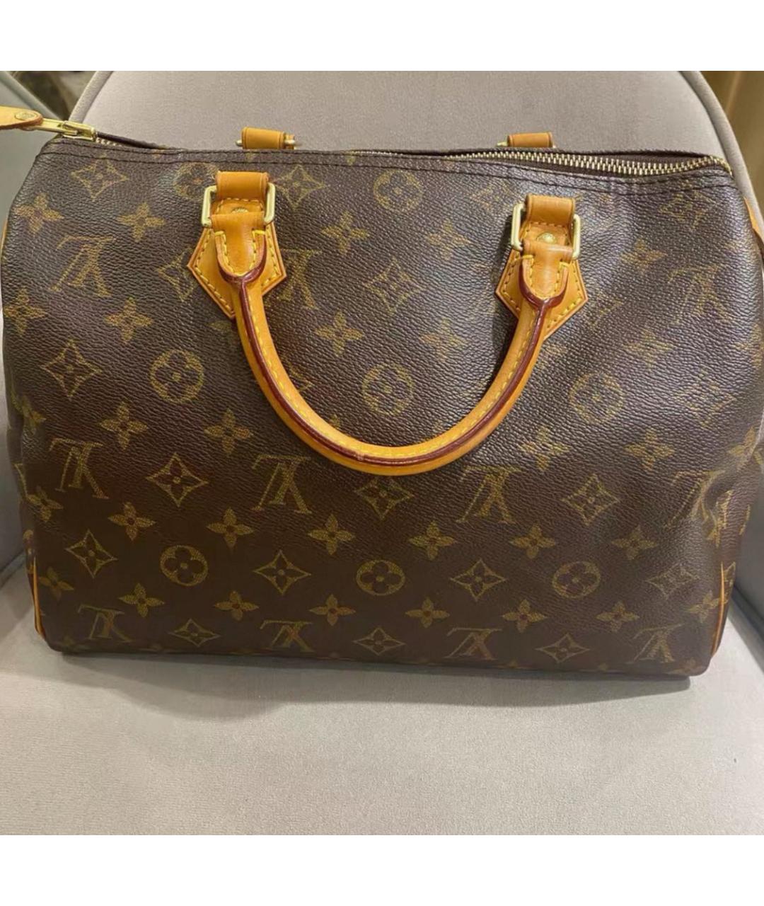 LOUIS VUITTON Коричневая сумка с короткими ручками, фото 7