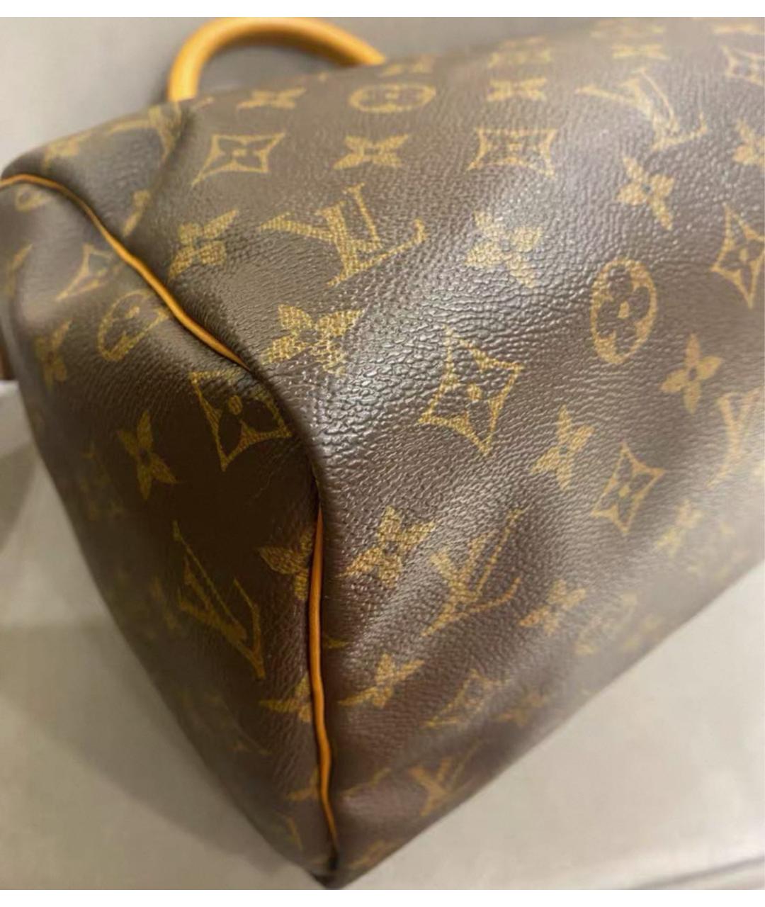 LOUIS VUITTON Коричневая сумка с короткими ручками, фото 5