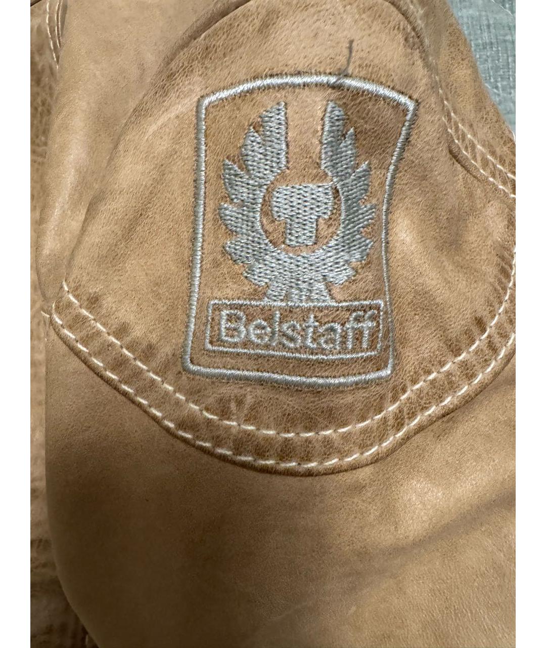 BELSTAFF Бежевая кожаная куртка, фото 6