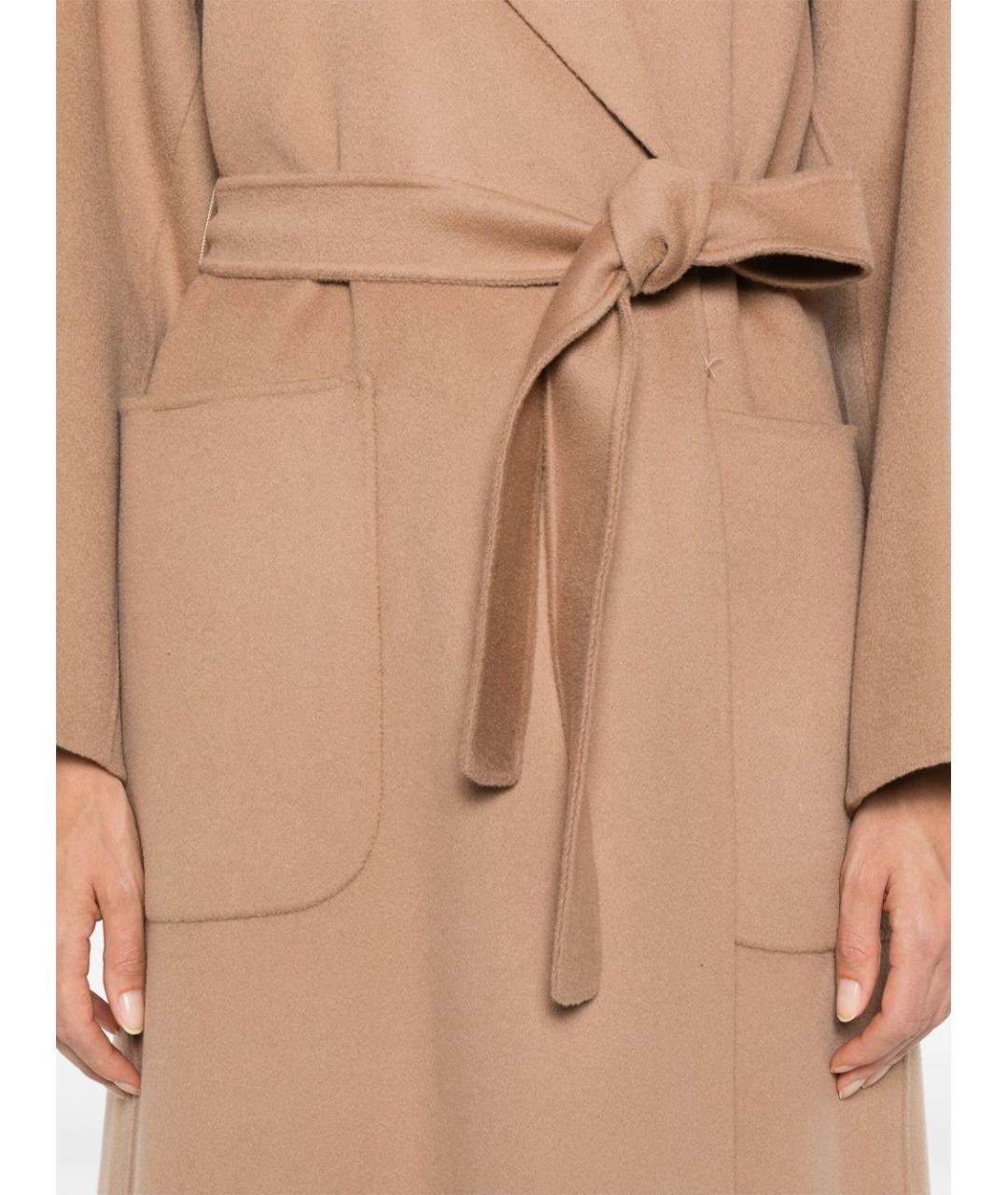 'S MAX MARA Бежевое шерстяное пальто, фото 3