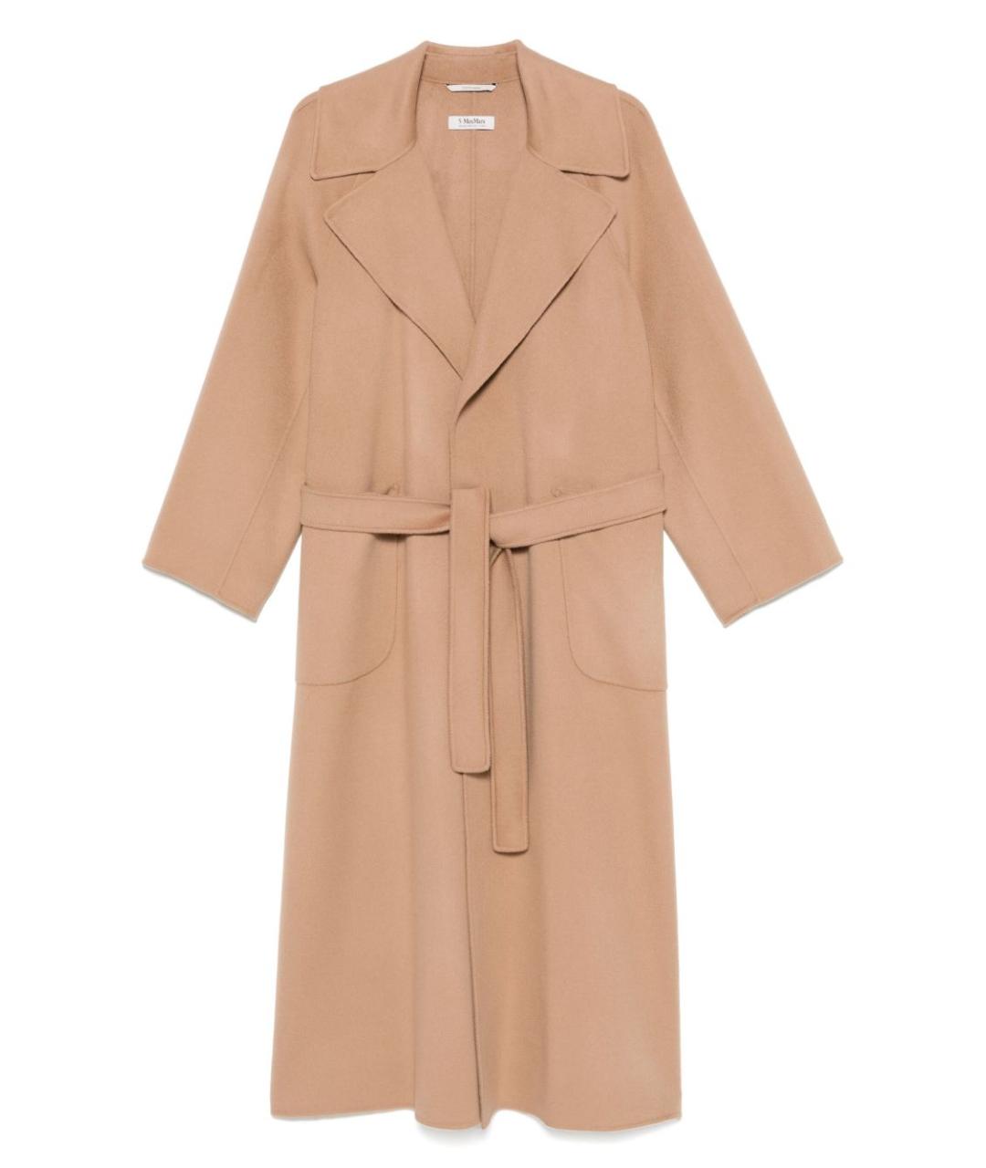 'S MAX MARA Бежевое шерстяное пальто, фото 1
