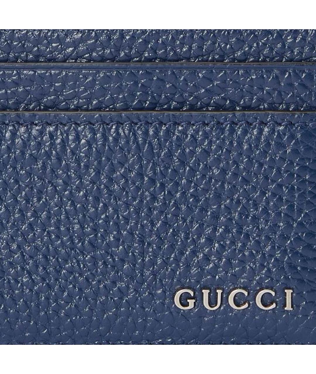GUCCI Синий кожаный кардхолдер, фото 2