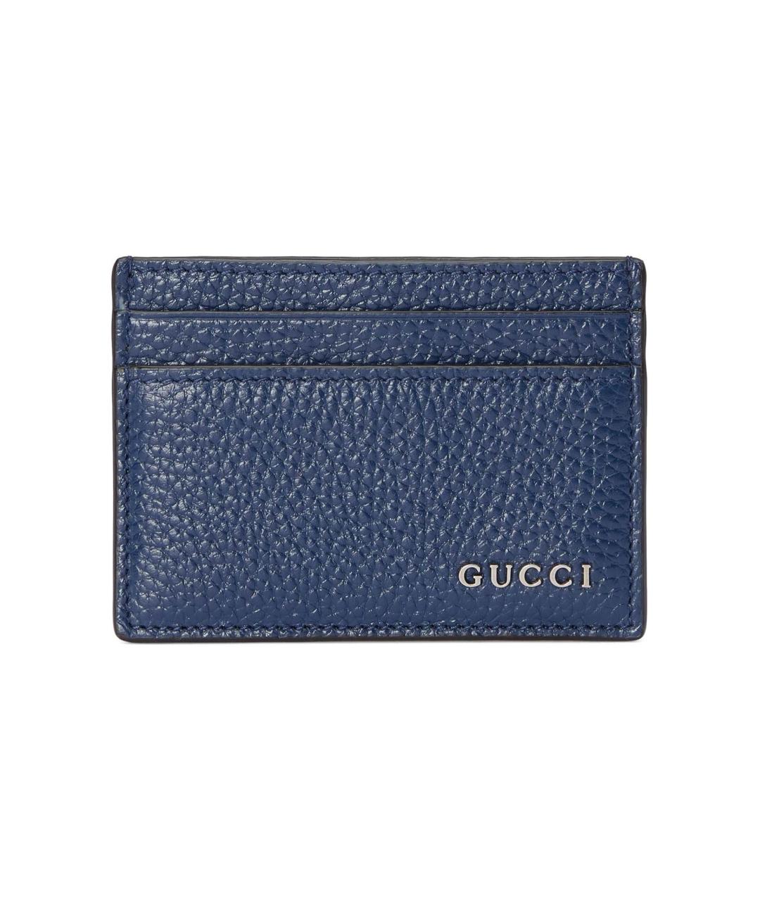 GUCCI Синий кожаный кардхолдер, фото 1