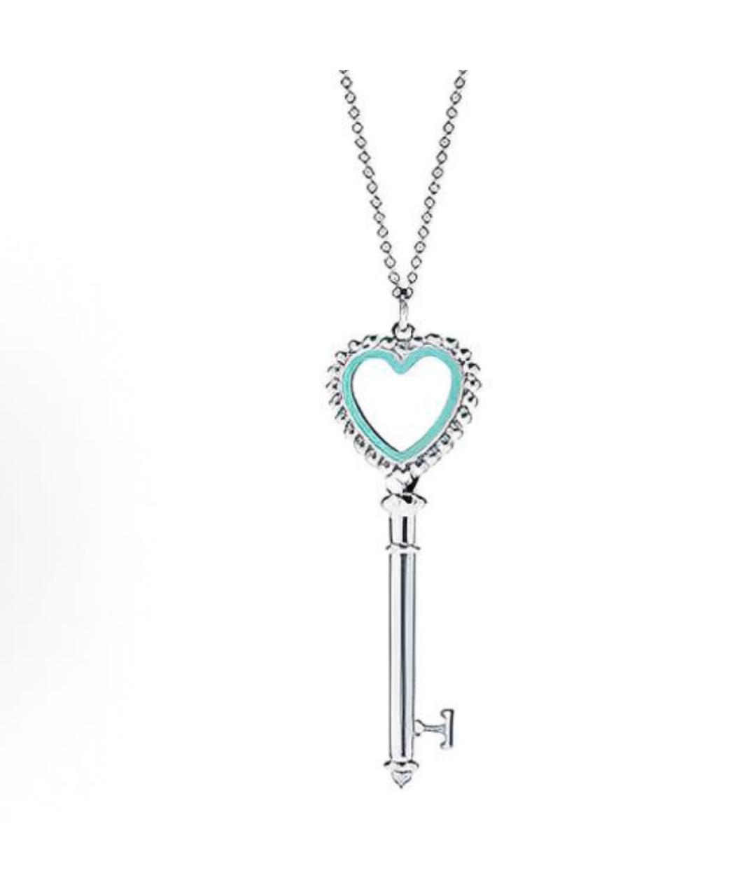TIFFANY&CO Бирюзовая серебряная подвеска, фото 4