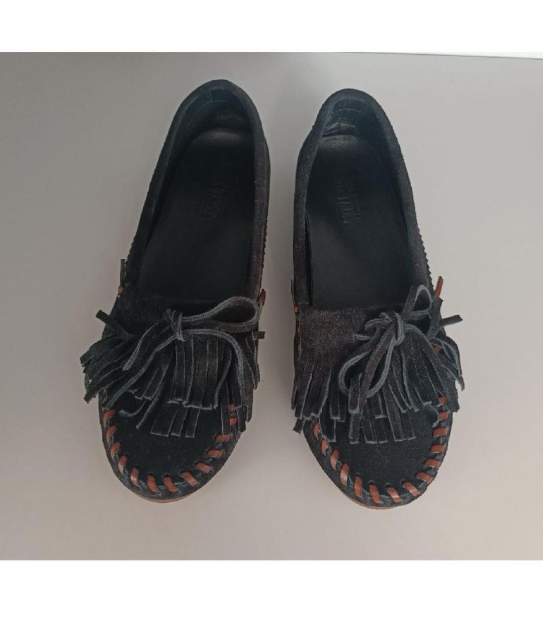 PARIS TEXAS Черные замшевые мокасины, фото 2