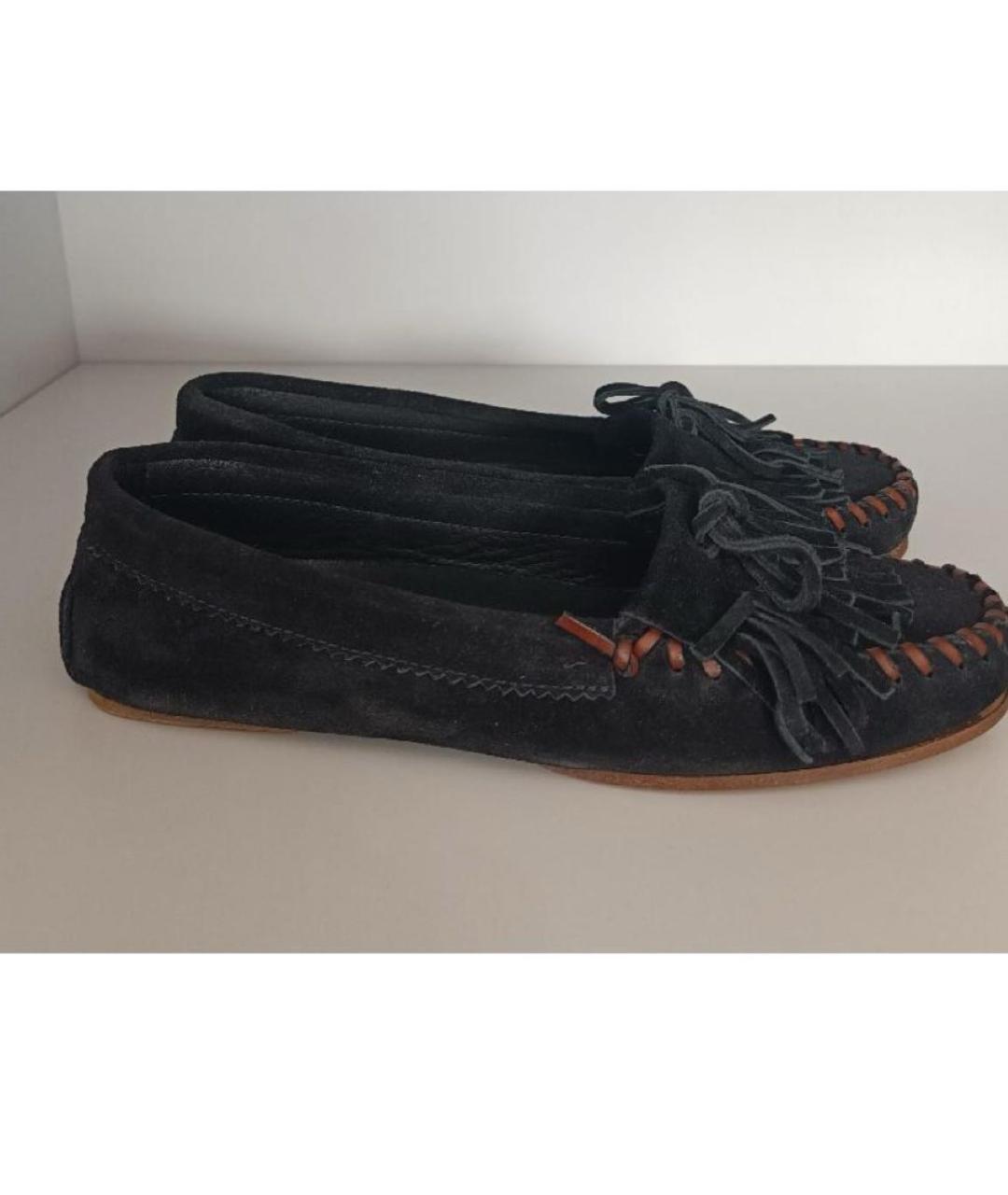 PARIS TEXAS Черные замшевые мокасины, фото 5