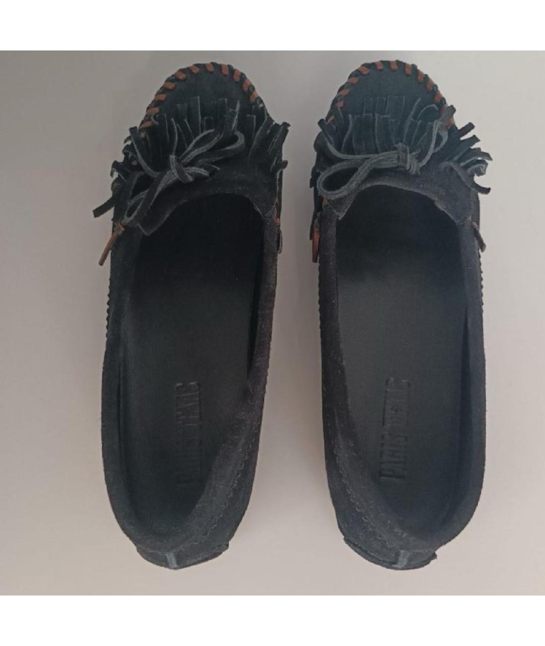 PARIS TEXAS Черные замшевые мокасины, фото 3
