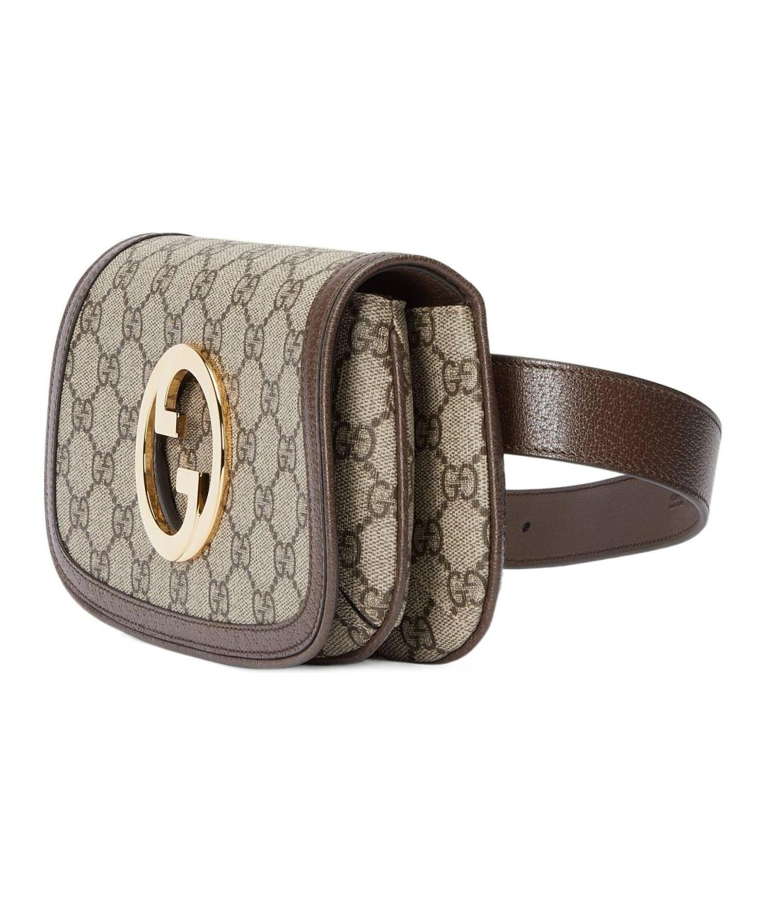 GUCCI Бежевая тканевая поясная сумка, фото 2