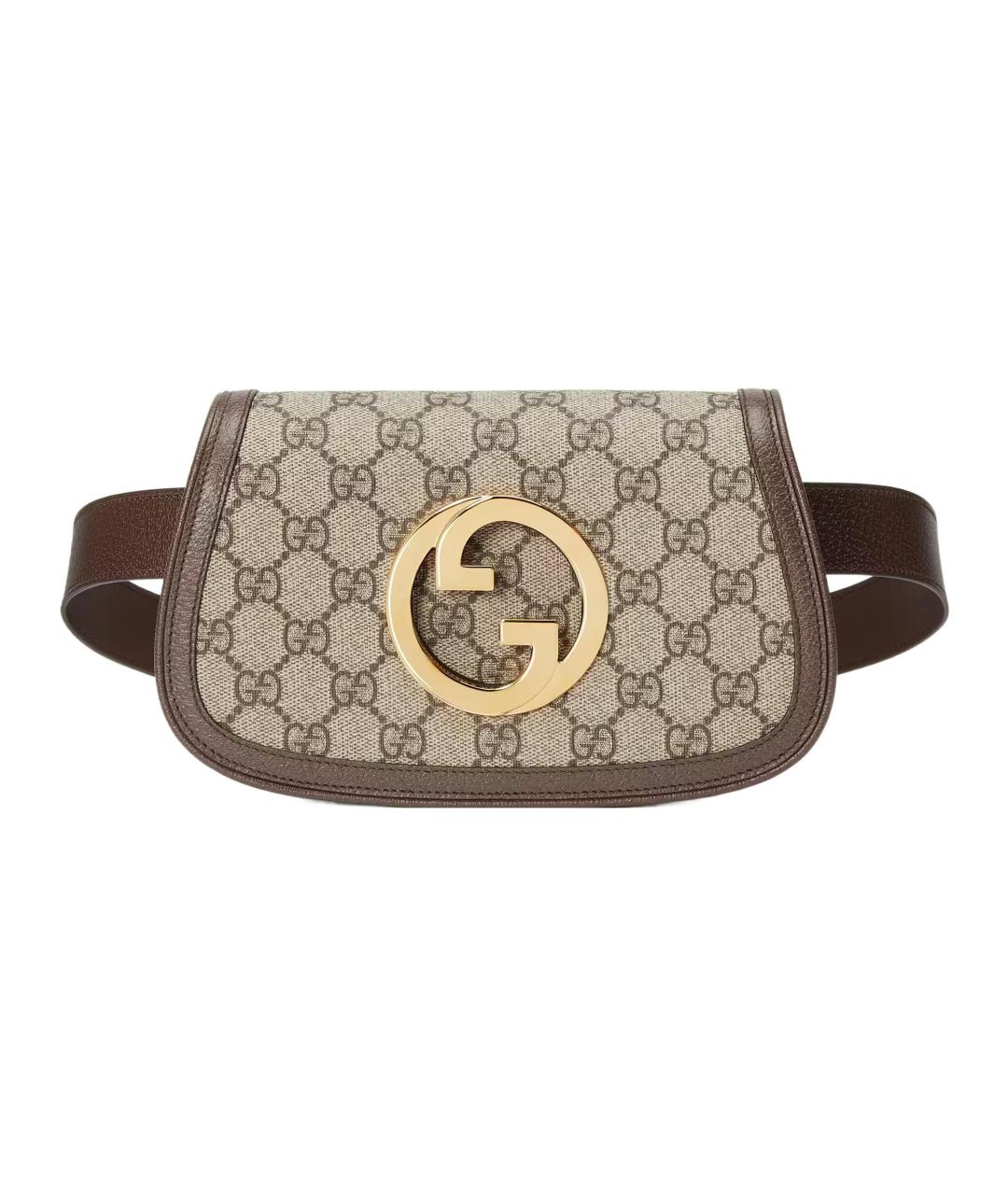 GUCCI Бежевая тканевая поясная сумка, фото 1