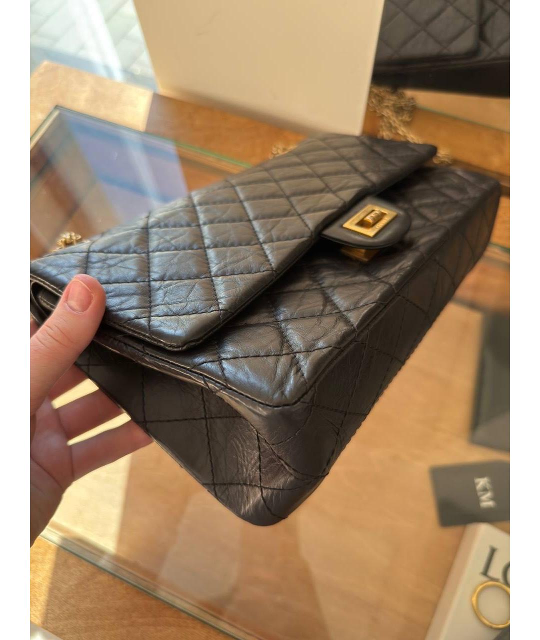 CHANEL Черная кожаная сумка через плечо, фото 5