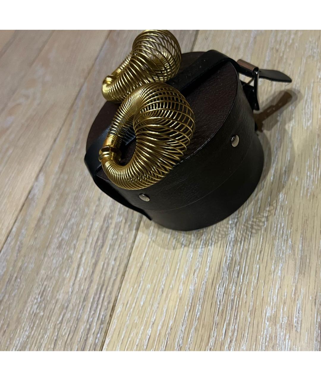 ALAIA Золотые металлические серьги, фото 5