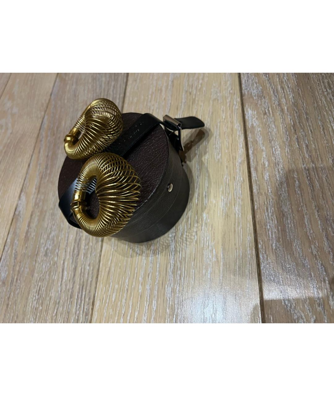 ALAIA Золотые металлические серьги, фото 3