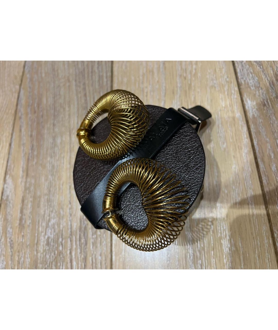 ALAIA Золотые металлические серьги, фото 4