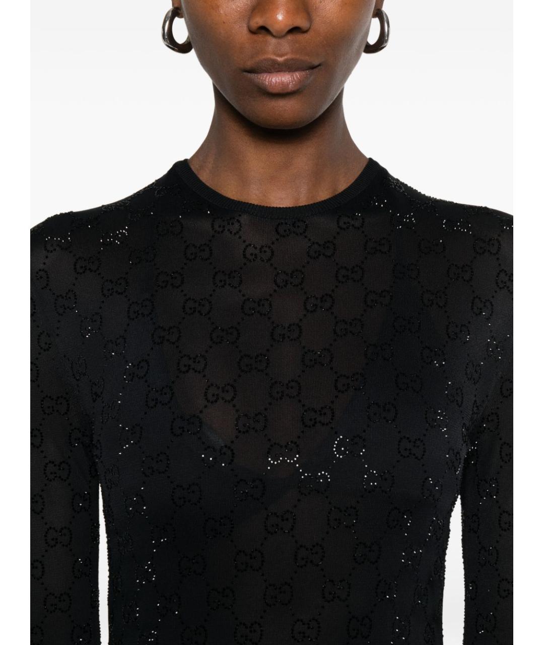 GUCCI Черное вискозное вечернее платье, фото 2