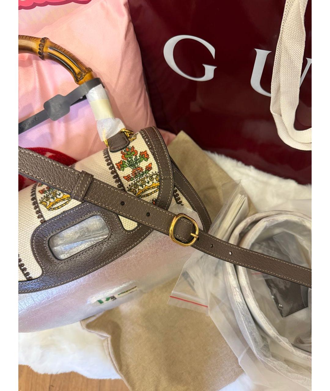 GUCCI Мульти тканевая сумка с короткими ручками, фото 7