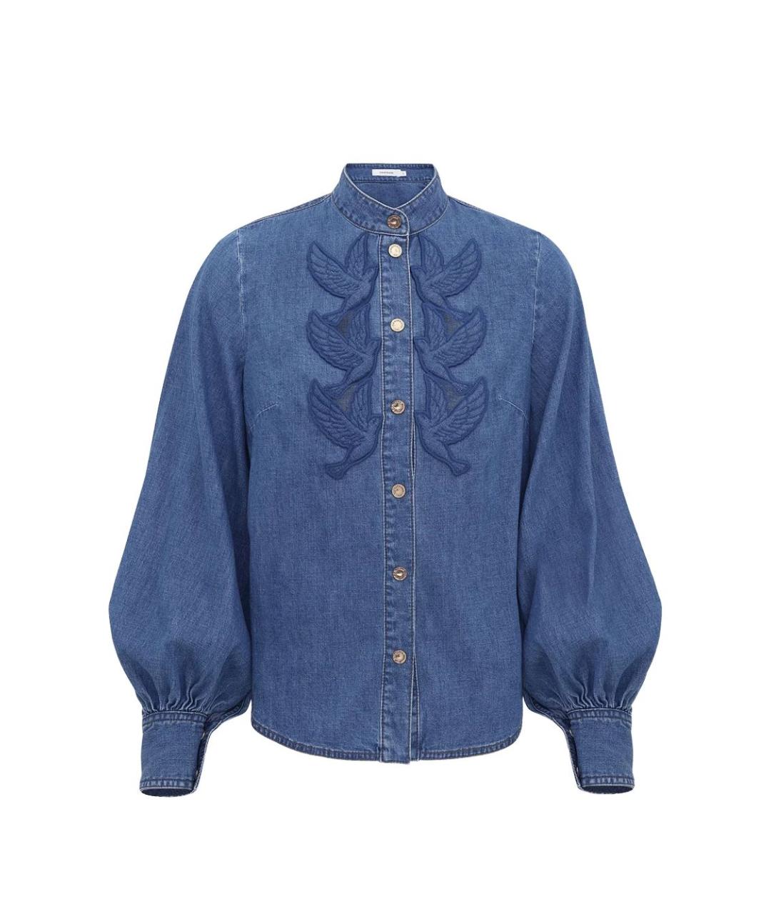 ZIMMERMANN Синяя хлопковая рубашка, фото 1