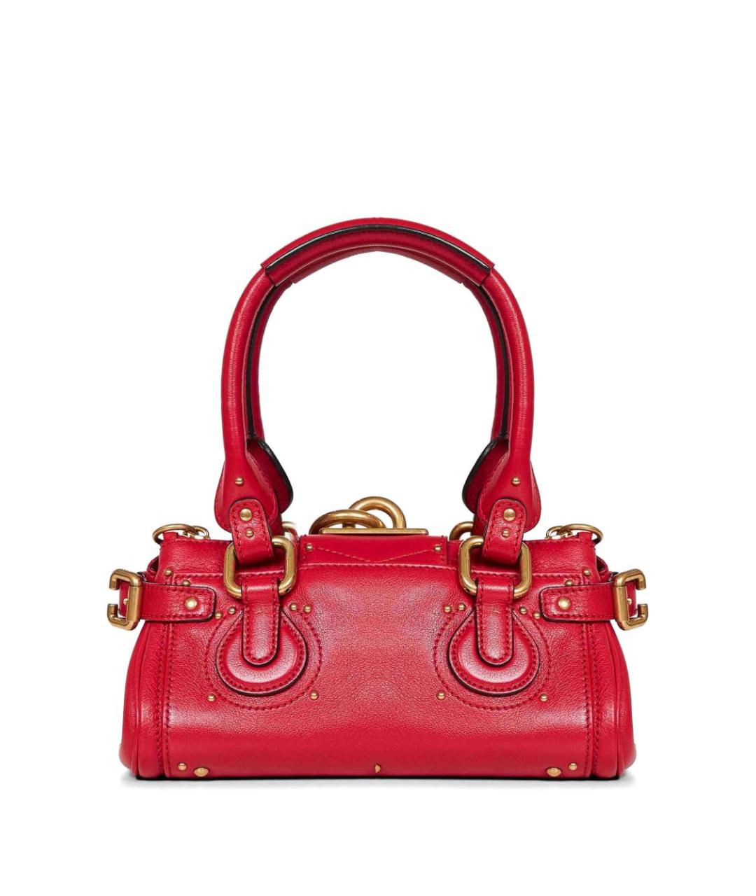 CHLOE Красная кожаная сумка тоут, фото 3