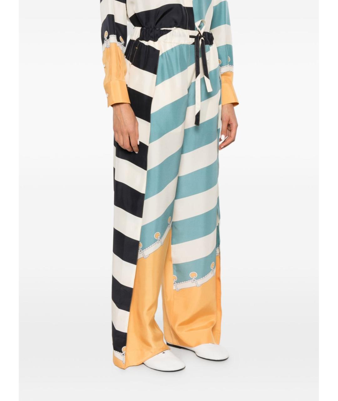 LOEWE Мульти шелковые брюки широкие, фото 4