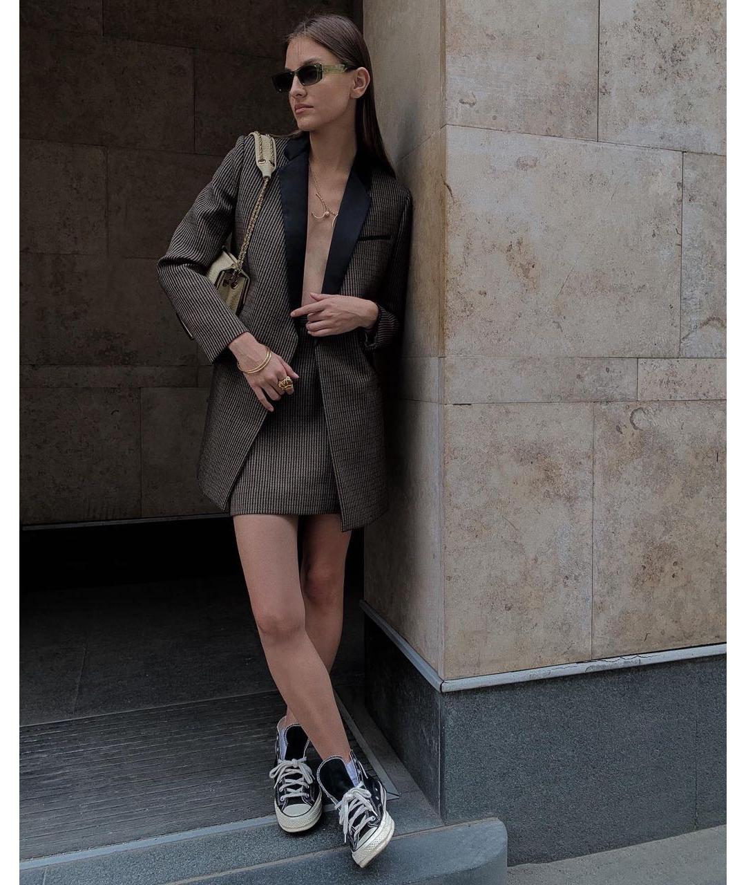 CELINE Коричневый шерстяной жакет/пиджак, фото 4