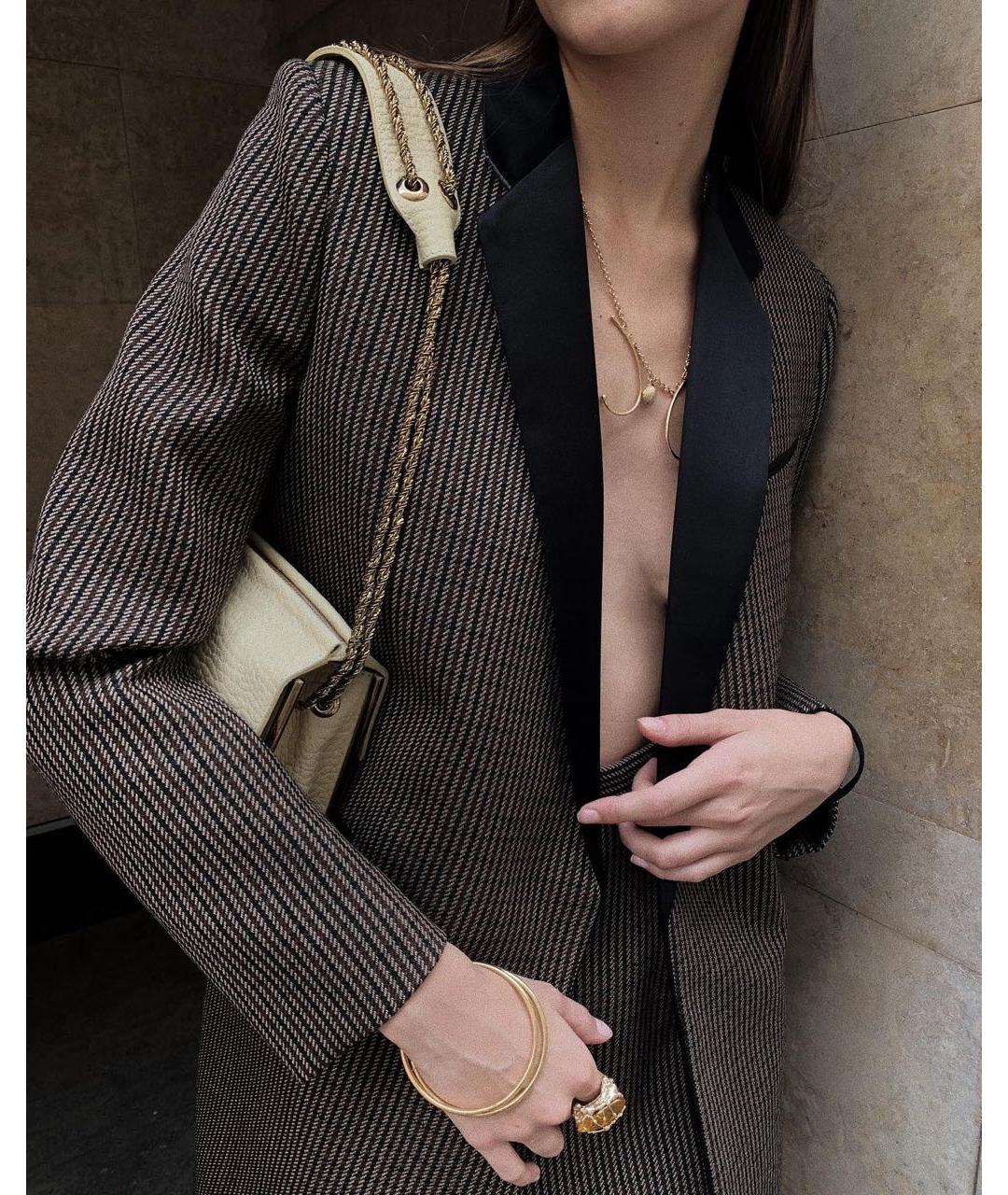 CELINE Коричневый шерстяной жакет/пиджак, фото 3