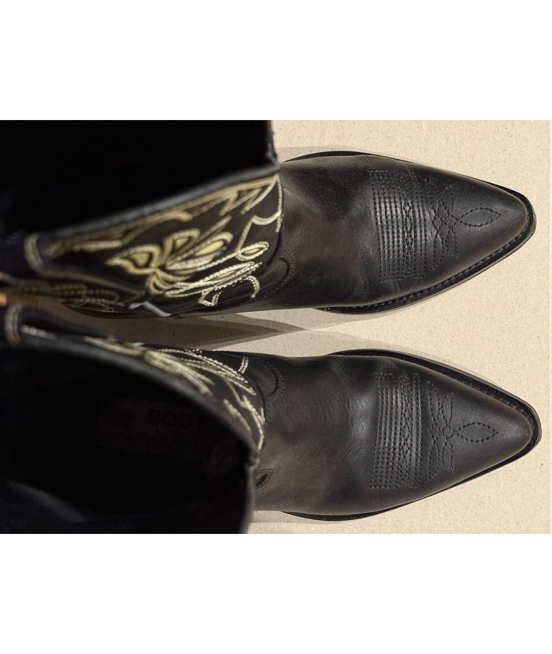 GOLDEN GOOSE DELUXE BRAND Черные кожаные сапоги, фото 3