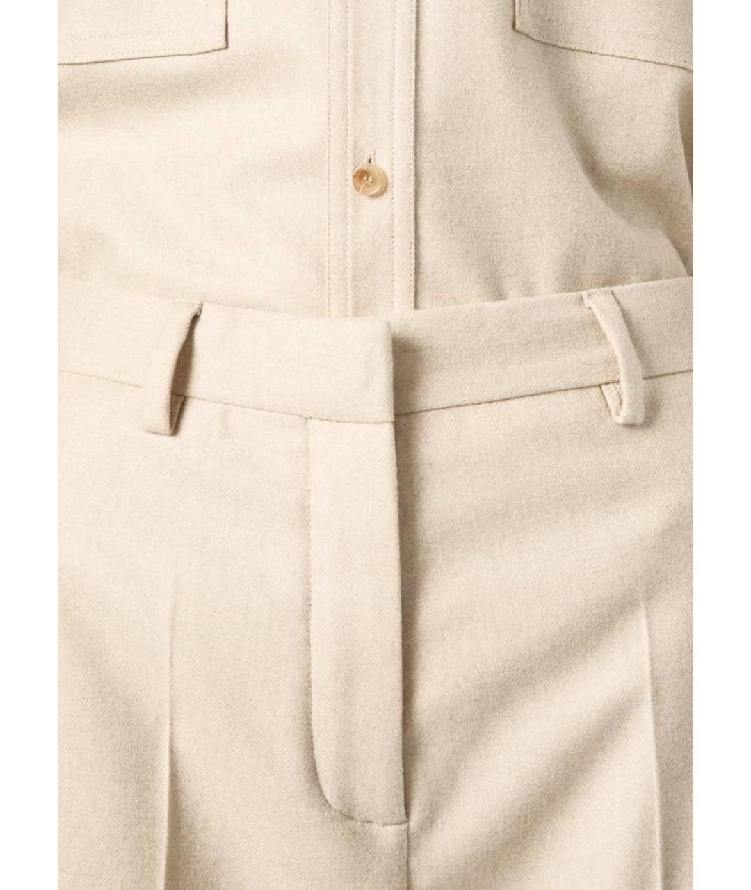 LORO PIANA Бежевые кашемировые брюки узкие, фото 5