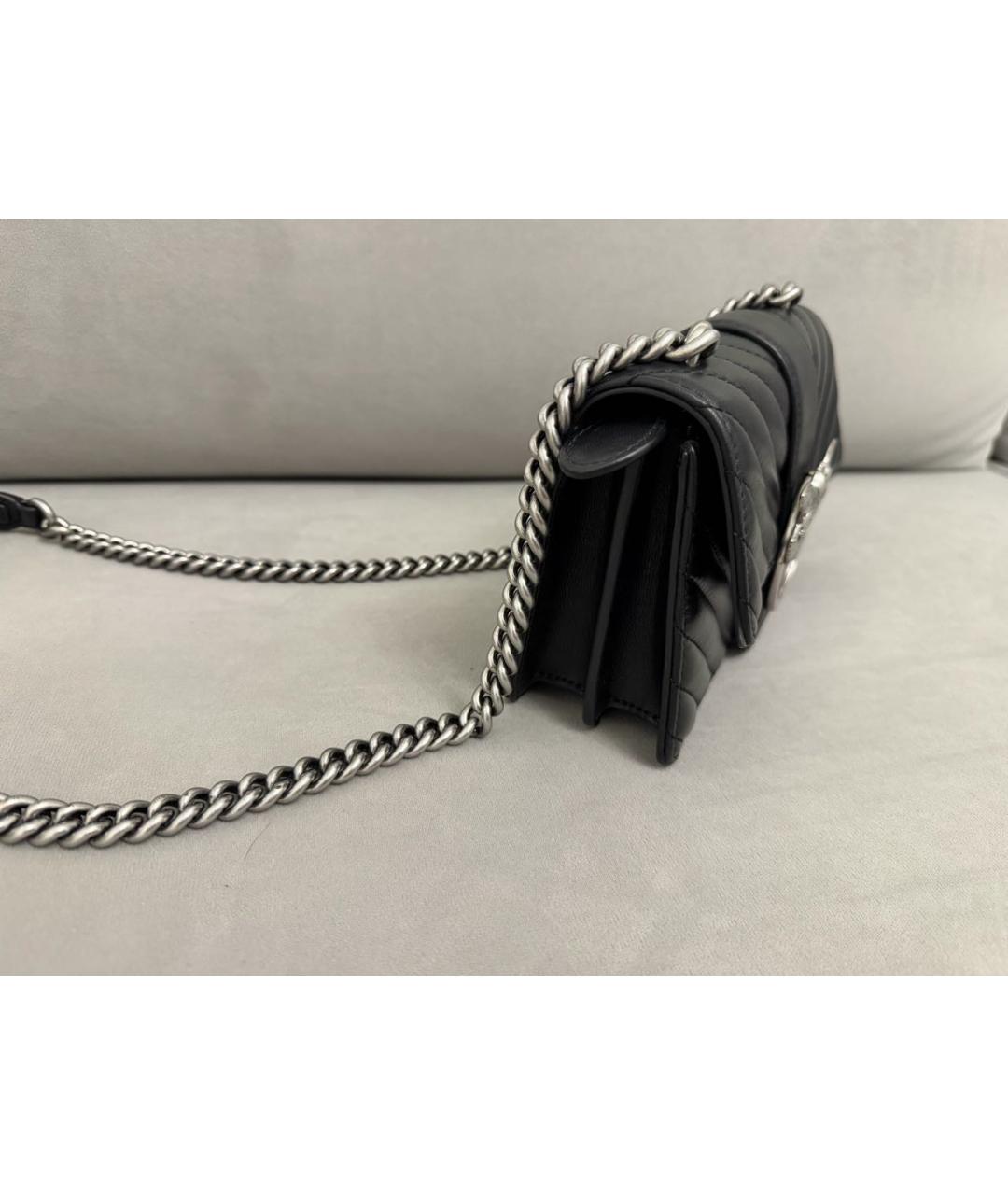PINKO Черная кожаная сумка через плечо, фото 3
