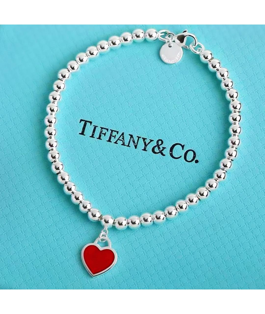 TIFFANY&CO Красный серебряный браслет, фото 6