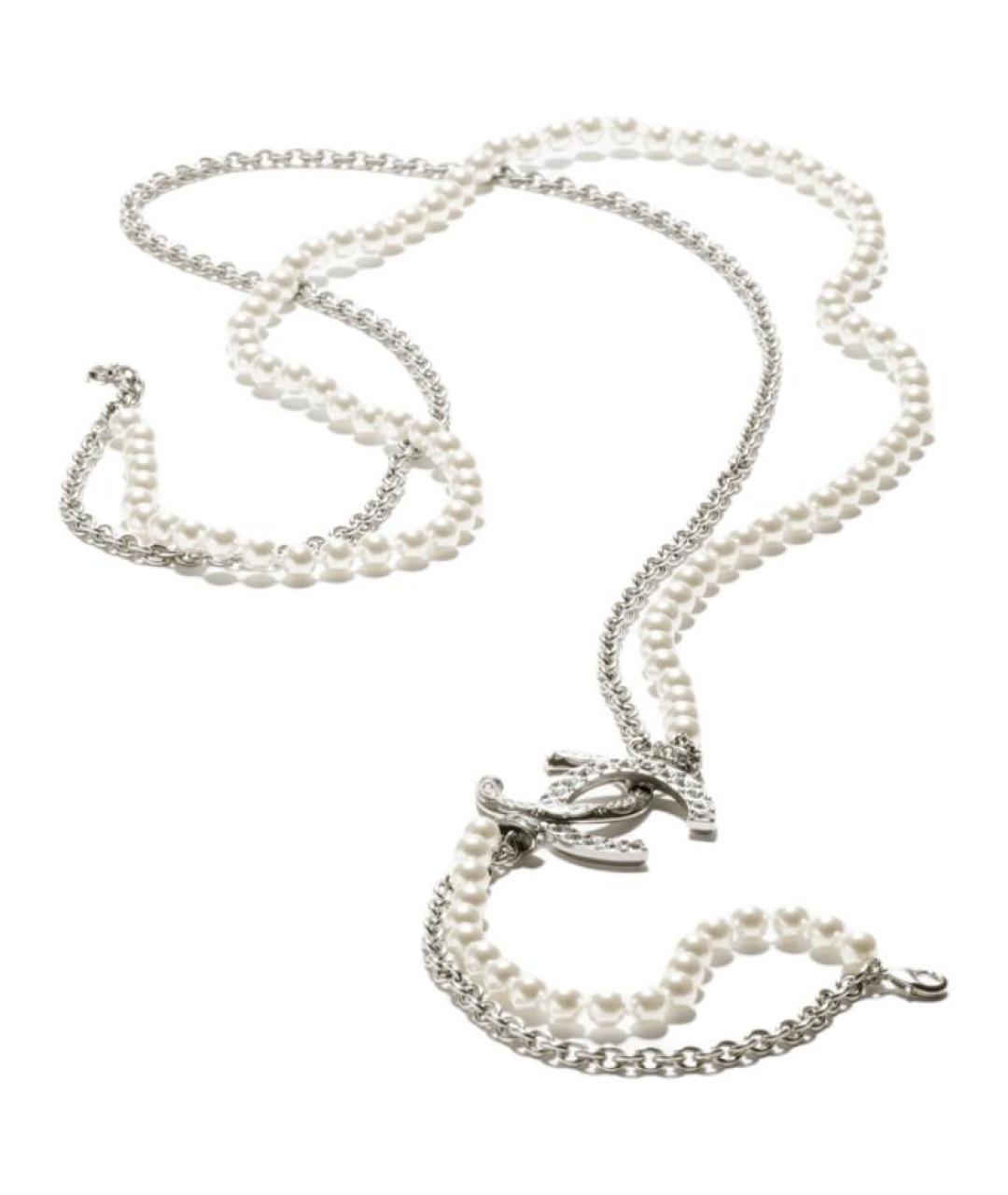 CHANEL Серебряное металлическое колье, фото 1