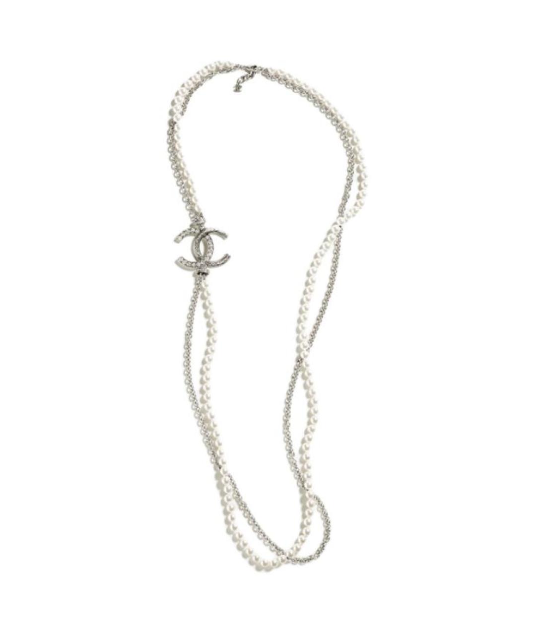 CHANEL Серебряное металлическое колье, фото 2