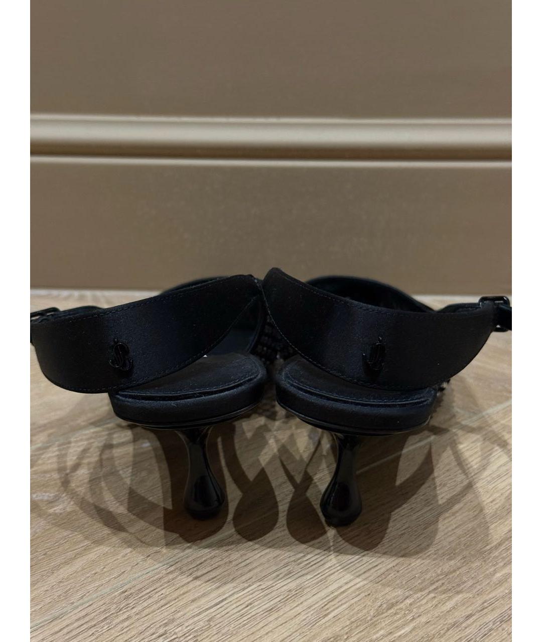 JIMMY CHOO Черные кожаные мюли, фото 4