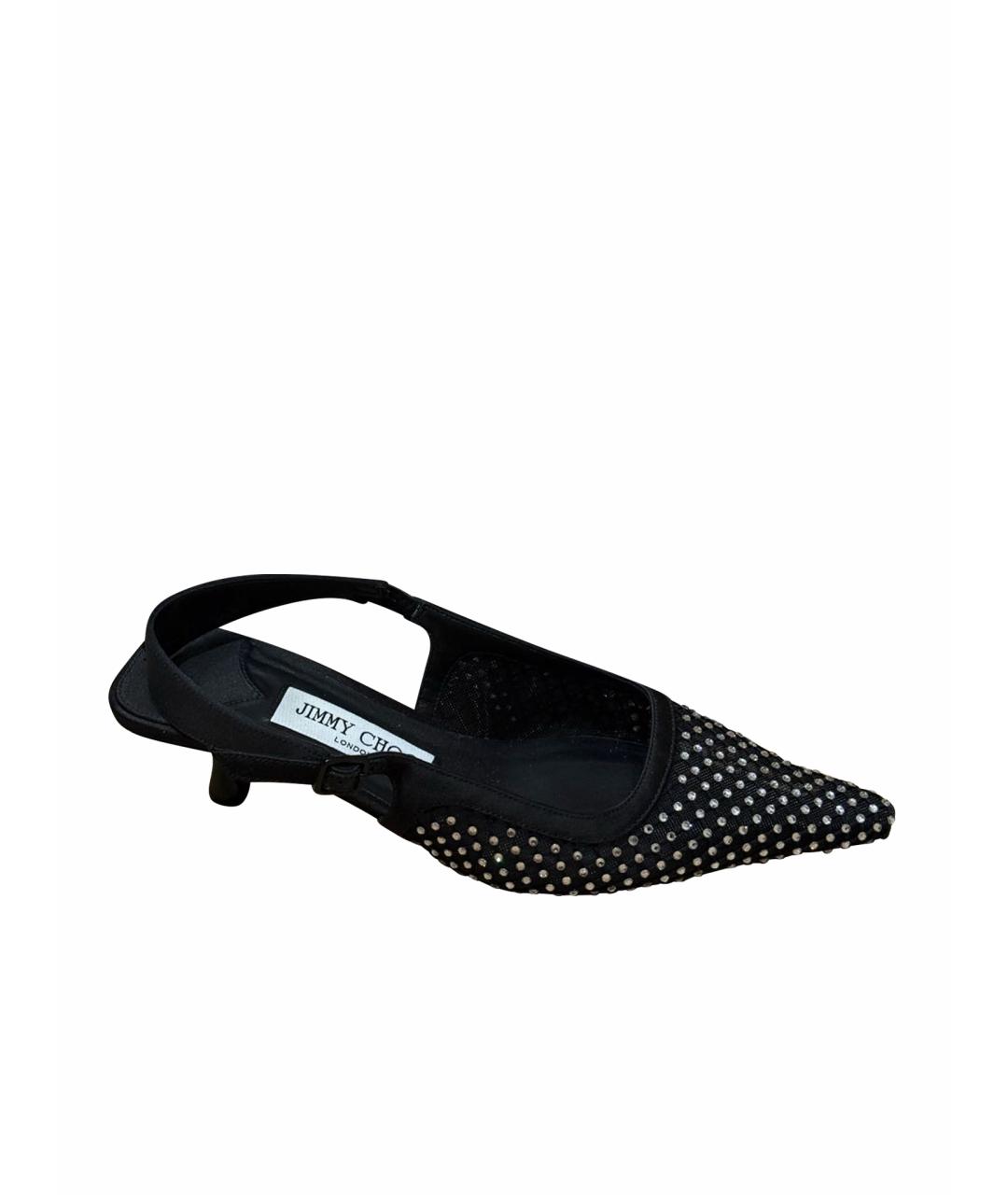 JIMMY CHOO Черные кожаные мюли, фото 5