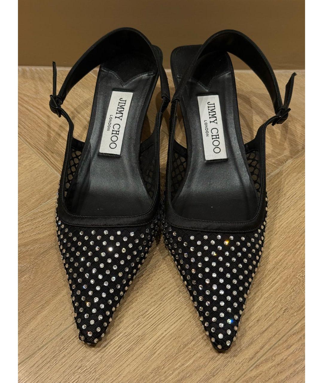 JIMMY CHOO Черные кожаные мюли, фото 2