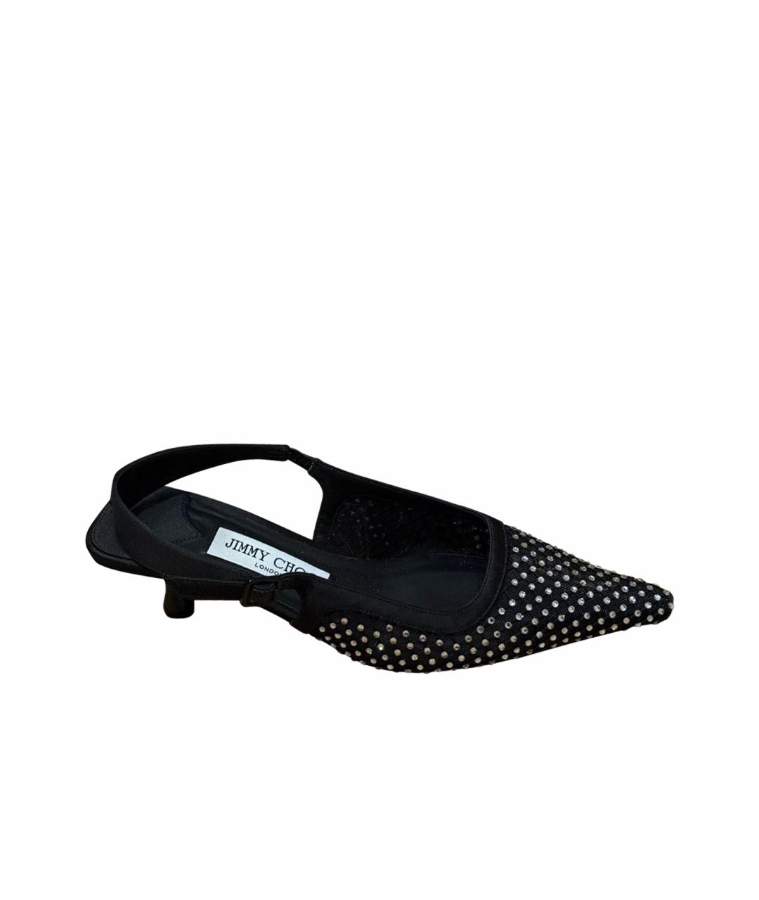 JIMMY CHOO Черные кожаные мюли, фото 1