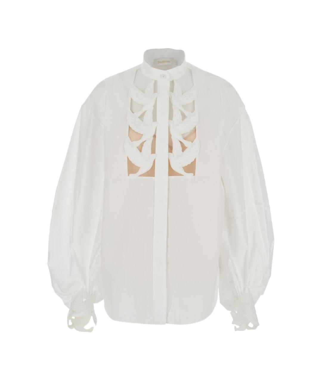 ZIMMERMANN Бежевая хлопковая рубашка, фото 1