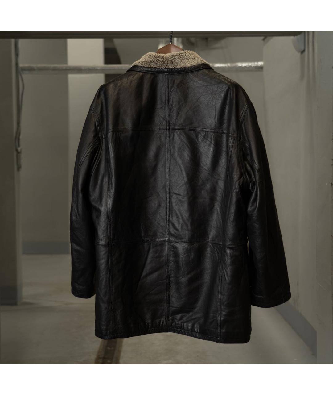 YVES SAINT LAURENT BEAUTY Черное кожаное пальто, фото 6