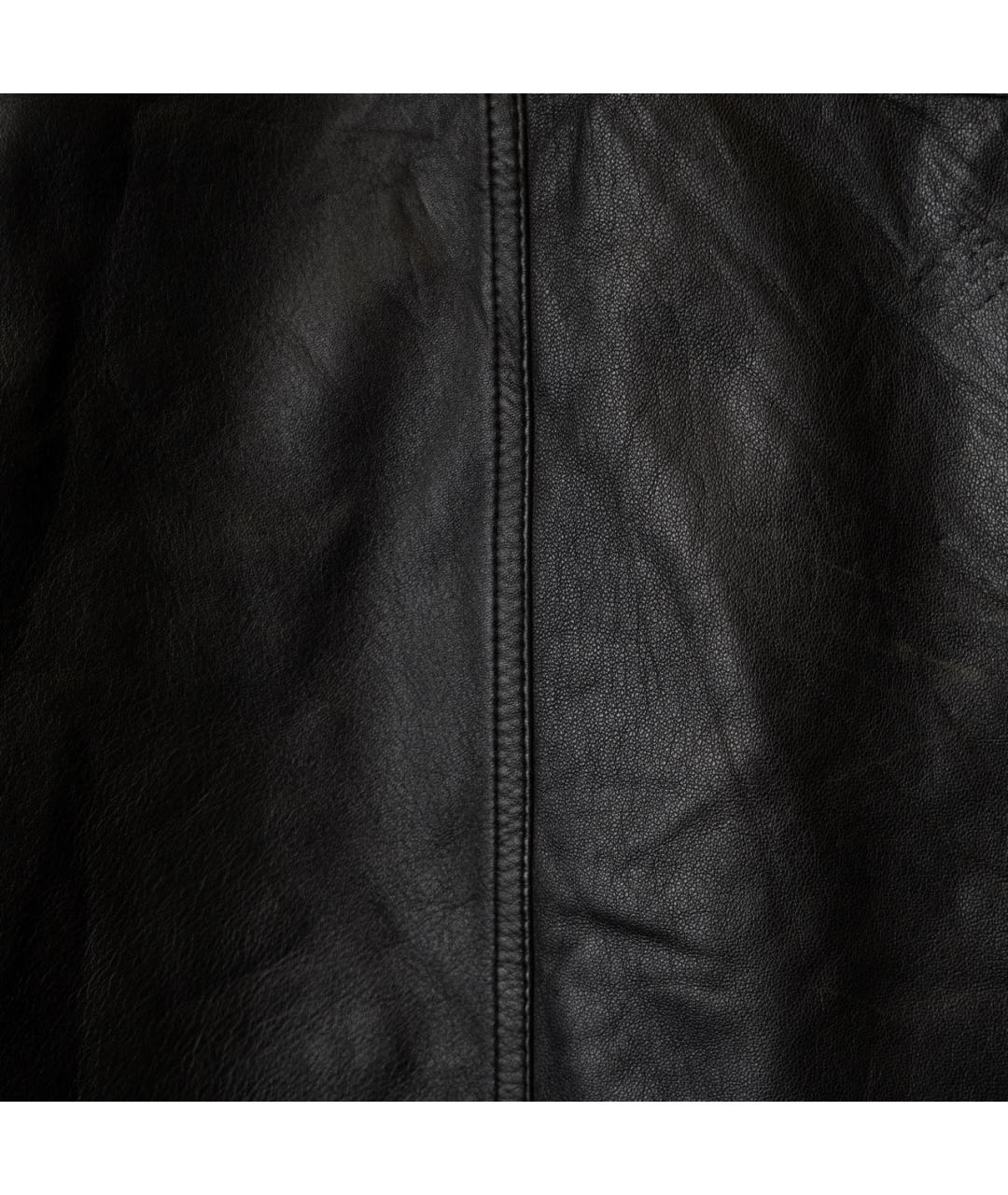 YVES SAINT LAURENT BEAUTY Черное кожаное пальто, фото 5