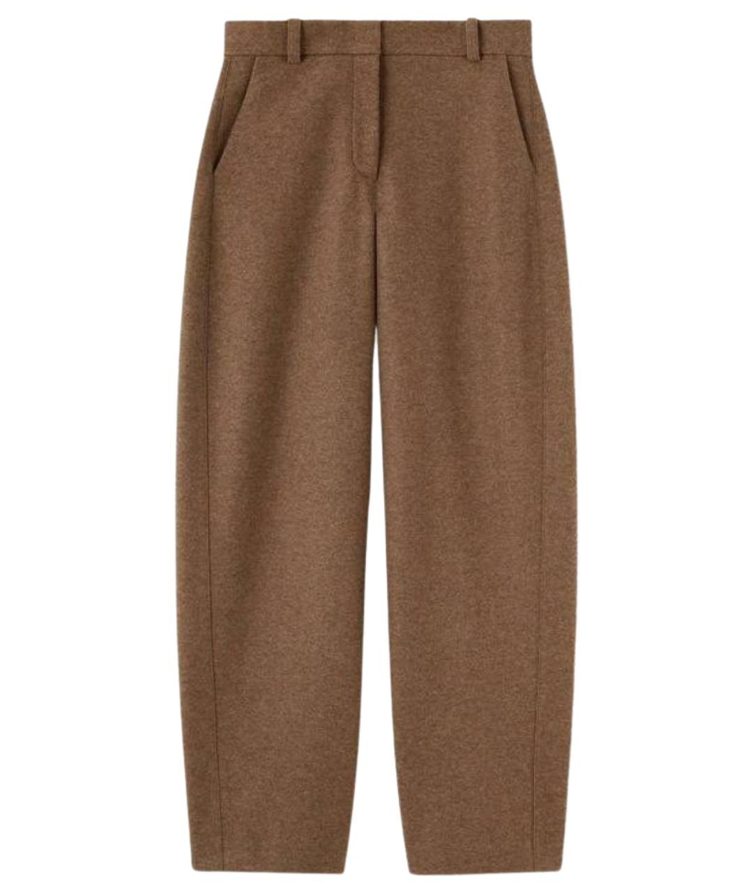 LORO PIANA Коричневые кашемировые брюки широкие, фото 1