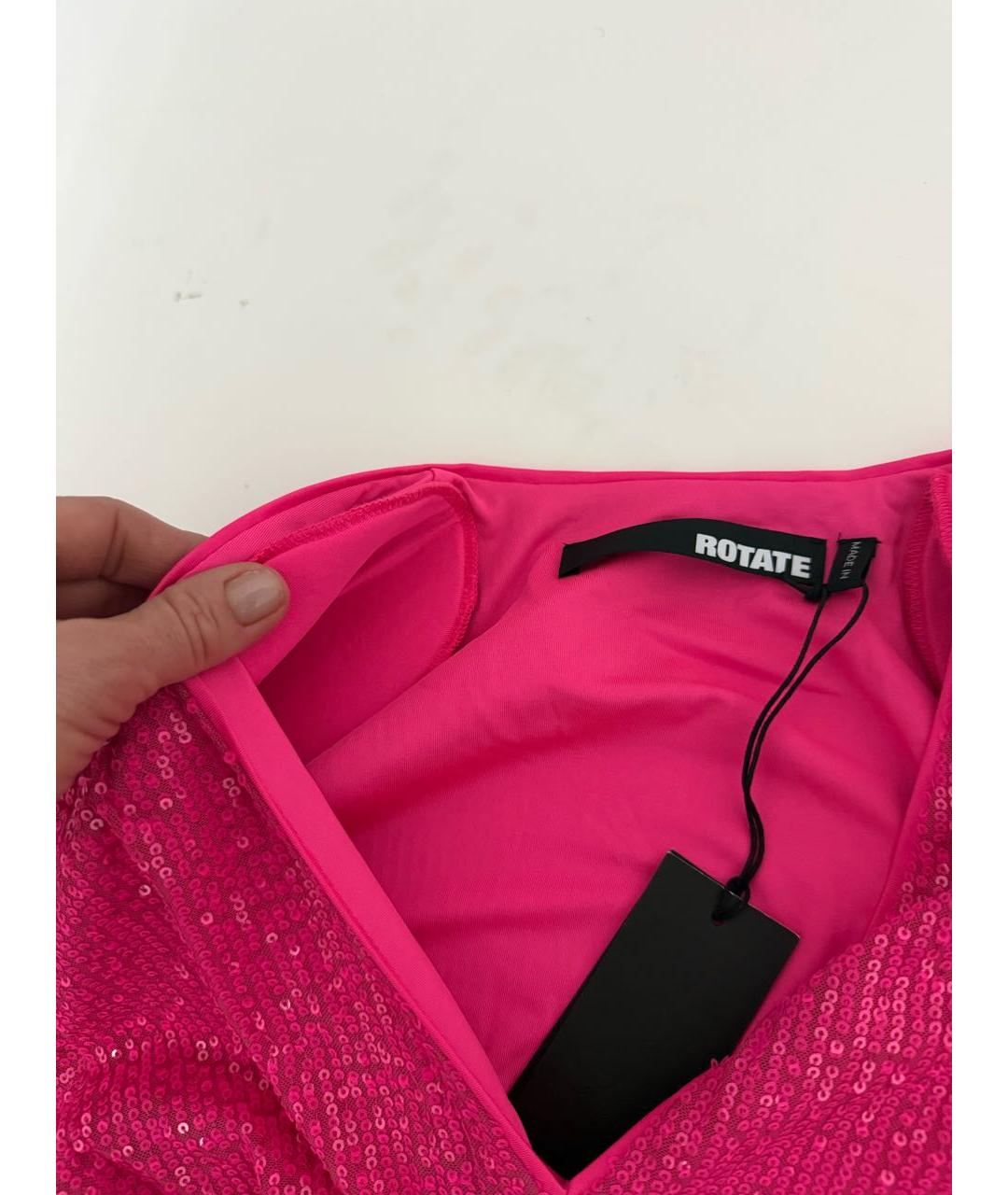 ROTATE Фуксия коктейльное платье, фото 8