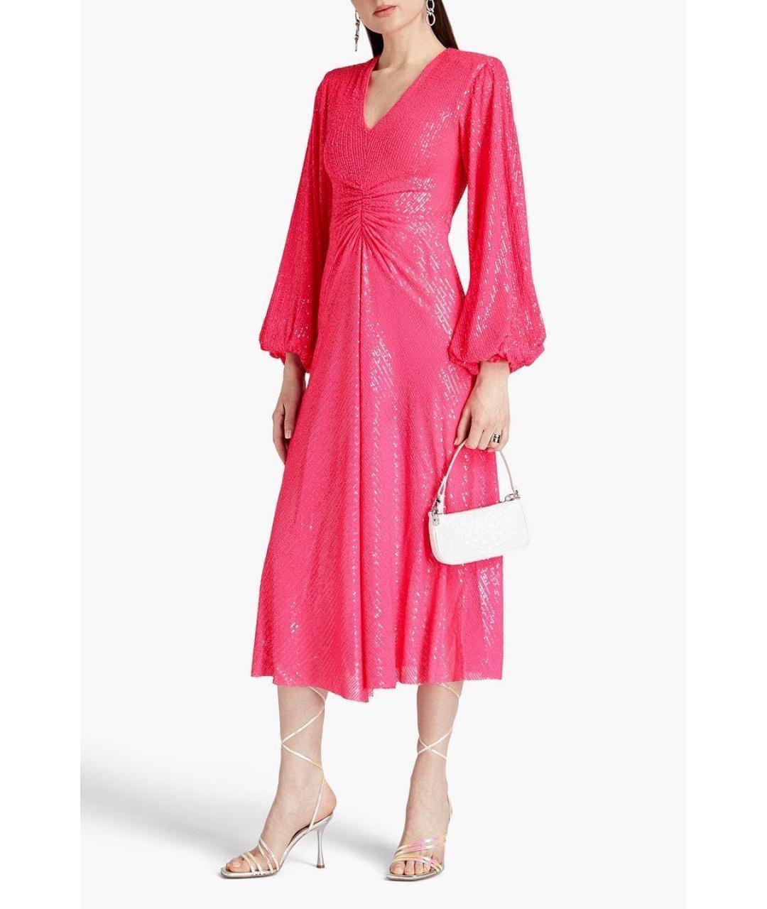 ROTATE Фуксия коктейльное платье, фото 5
