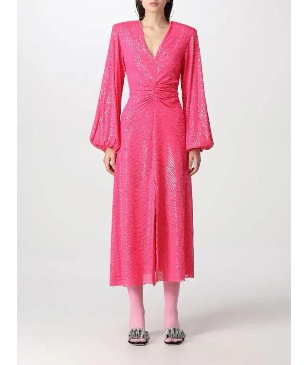 ROTATE Фуксия коктейльное платье, фото 2