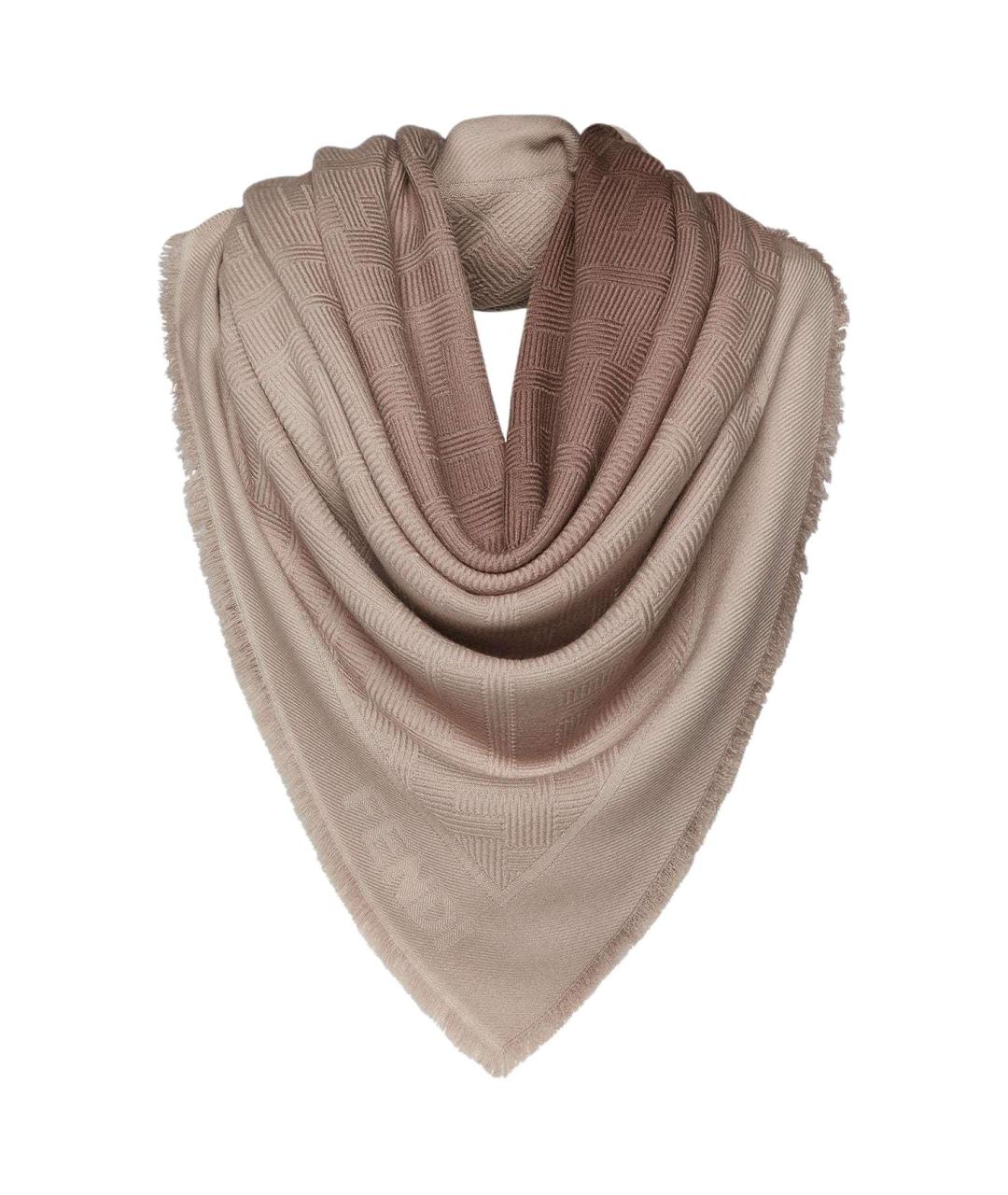 FENDI Серый шарф, фото 2