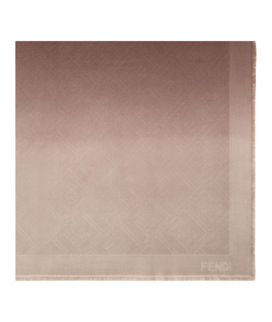 FENDI Серый шарф, фото 1