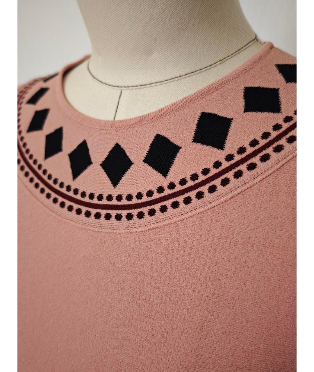 ALEXANDER MCQUEEN Розовое вискозное повседневное платье, фото 7