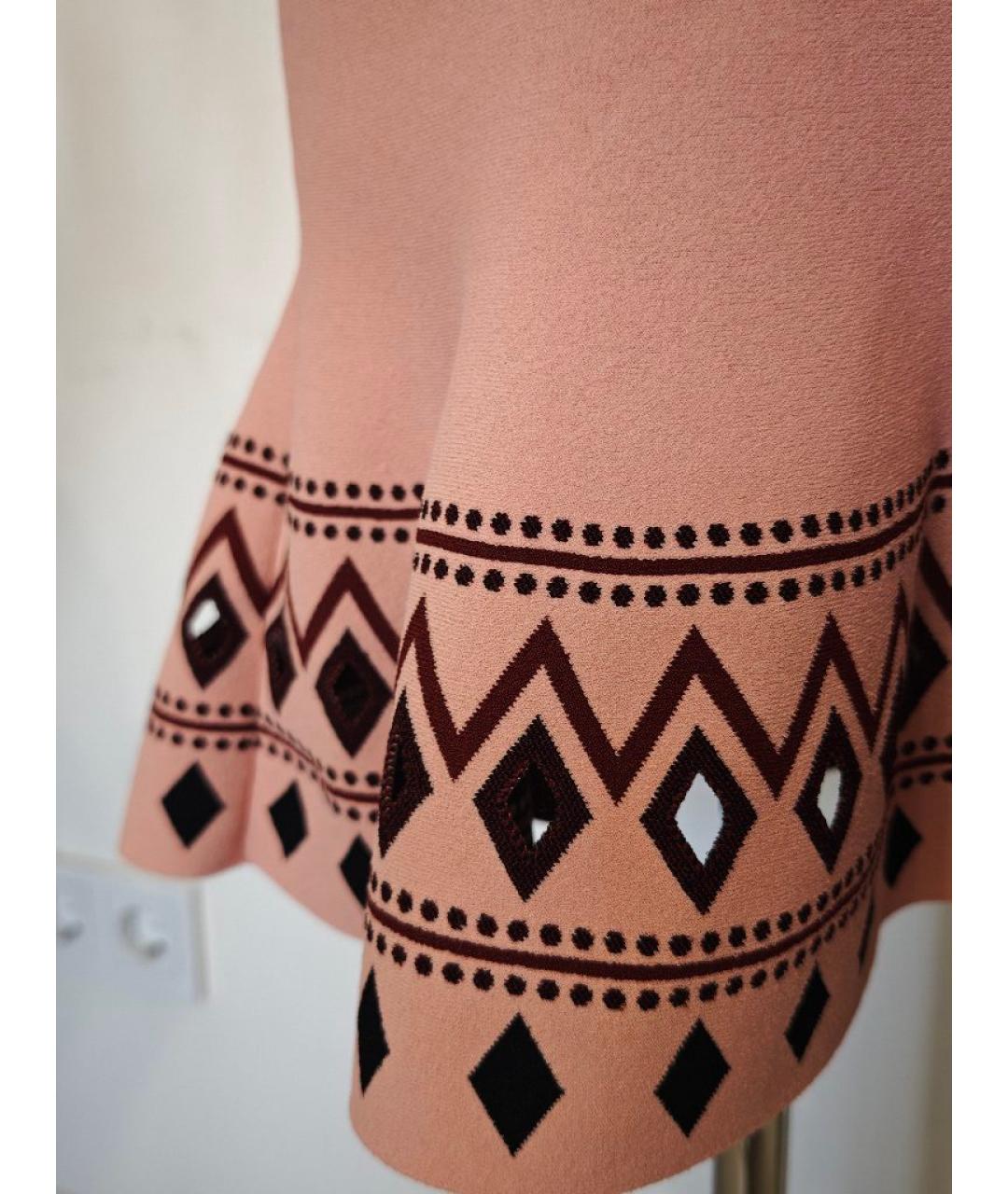 ALEXANDER MCQUEEN Розовое вискозное повседневное платье, фото 5